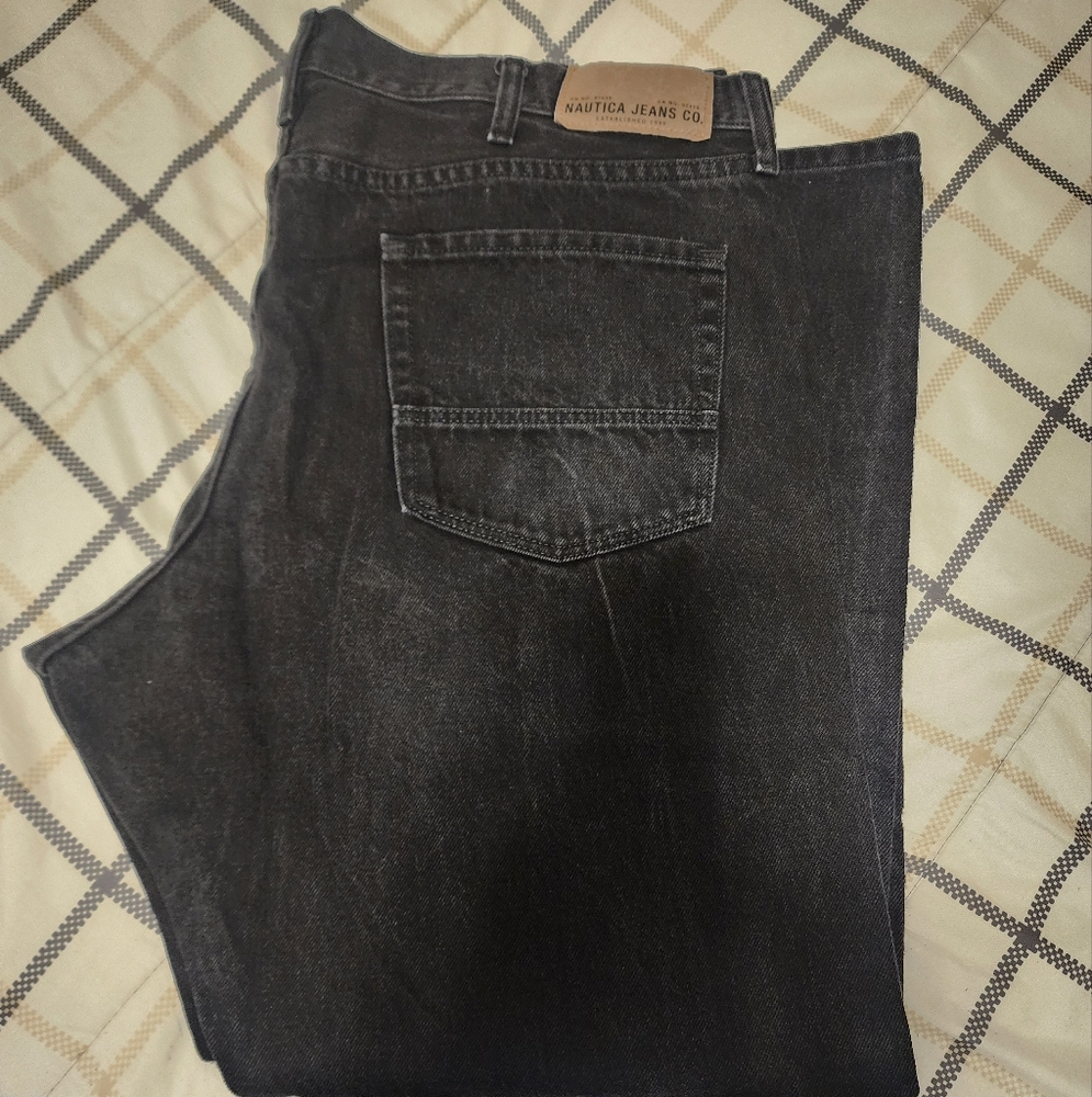 Nautica mens black jeans, 42x30